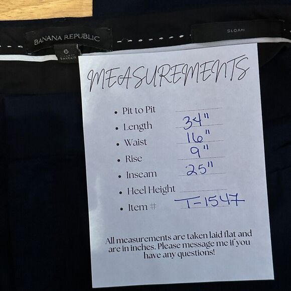 2/$30 Banana Republic Sloan Dress Pants Slacks Size 6 Office Business Preppy - Picture 3 of 12